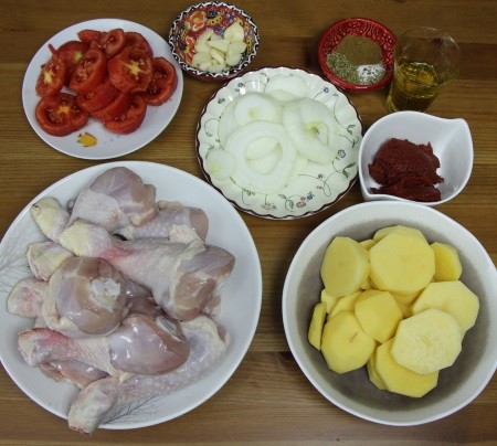 fırında tavuk malzemeleri