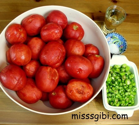 kışlık menemen malzemeleri
