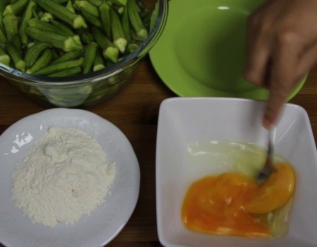 bamya kızartması