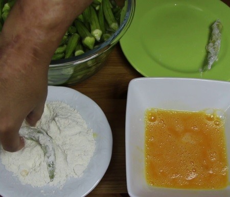 bamya kızartması