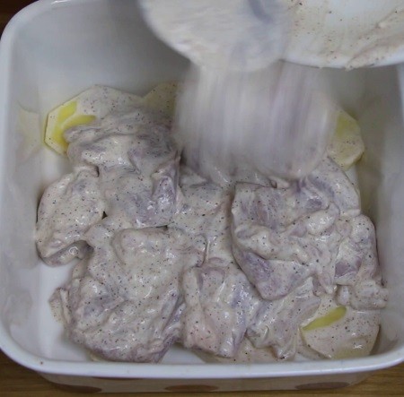 fırında kremalı tavuk