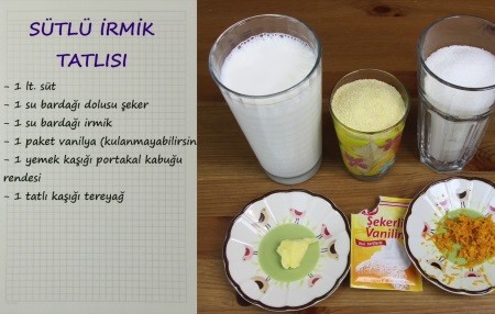 irmikli tatlı malzemeleri