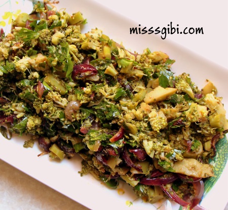 Mor Soğanlı Brokoli Salatası